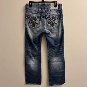 AFFLICTION Black Premium BLAKE Med Wash DESTROYED EMBELLISHED SZ 30 Reg